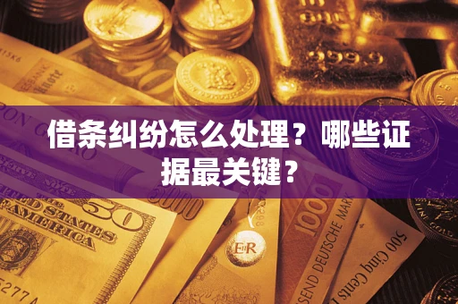 武汉借条纠纷怎么处理？哪些证据最关键？