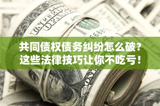 武汉共同债权债务纠纷怎么破？这些法律技巧让你不吃亏！