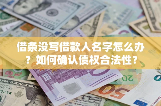 武汉借条没写借款人名字怎么办？如何确认债权合法性？