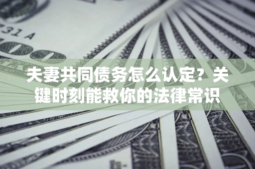 武汉夫妻共同债务怎么认定？关键时刻能救你的法律常识