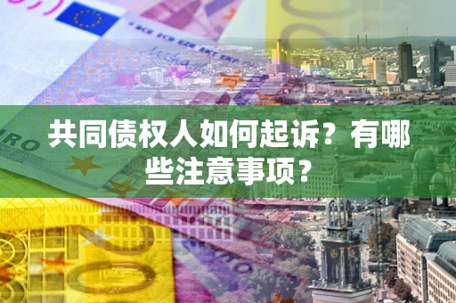 武汉共同债权人如何起诉？有哪些注意事项？