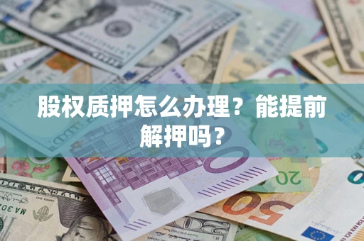 武汉股权质押怎么办理？能提前解押吗？